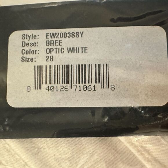 NWT EDWIN Women’s Bree High Rise Skinny Jeans Raw Hem Optic White - Size 29 - Picture 4 of 9